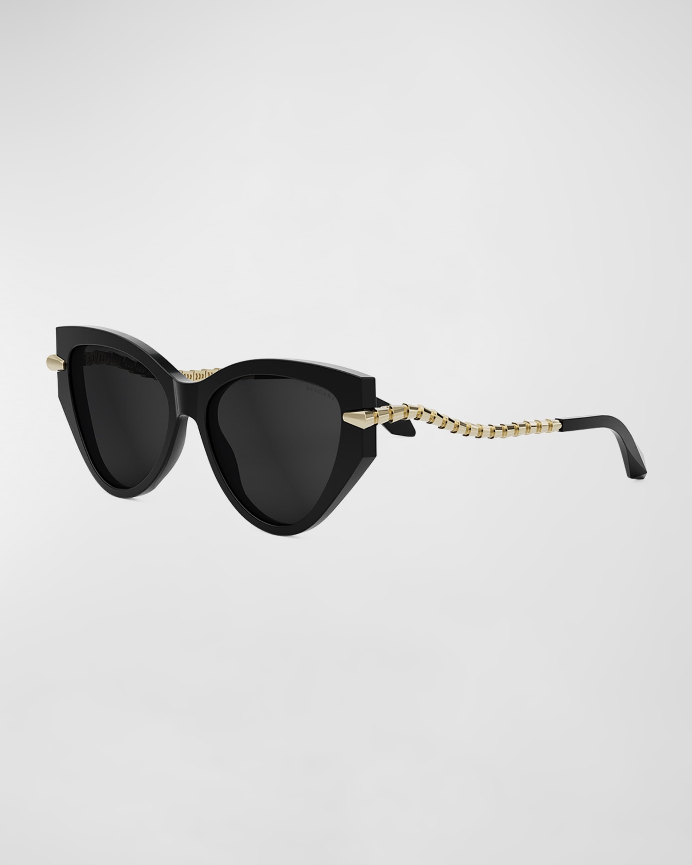 Wavy Acetate & Metal Cat-Eye Sunglasses - 1