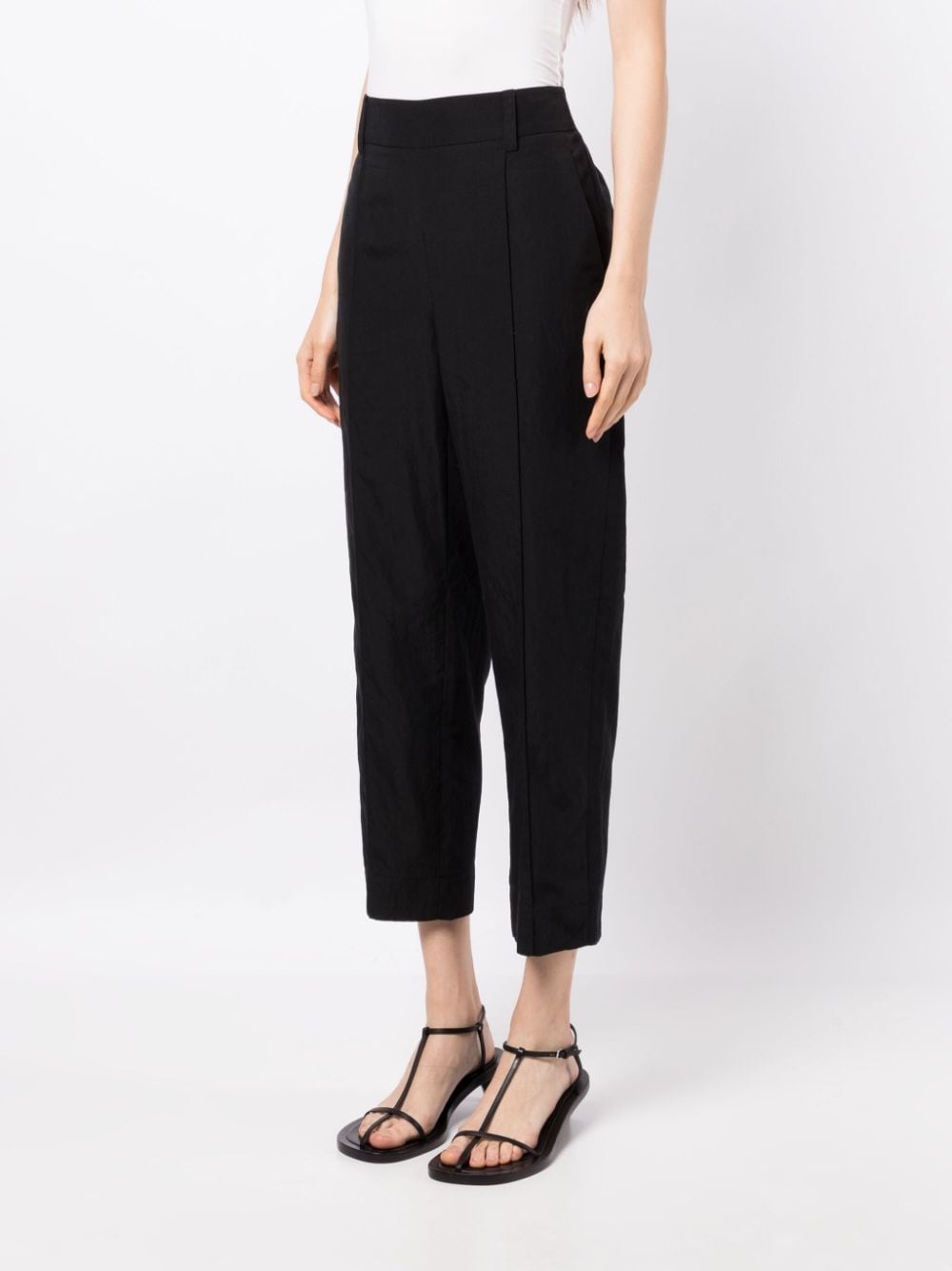 pleated cropped trousers - 3