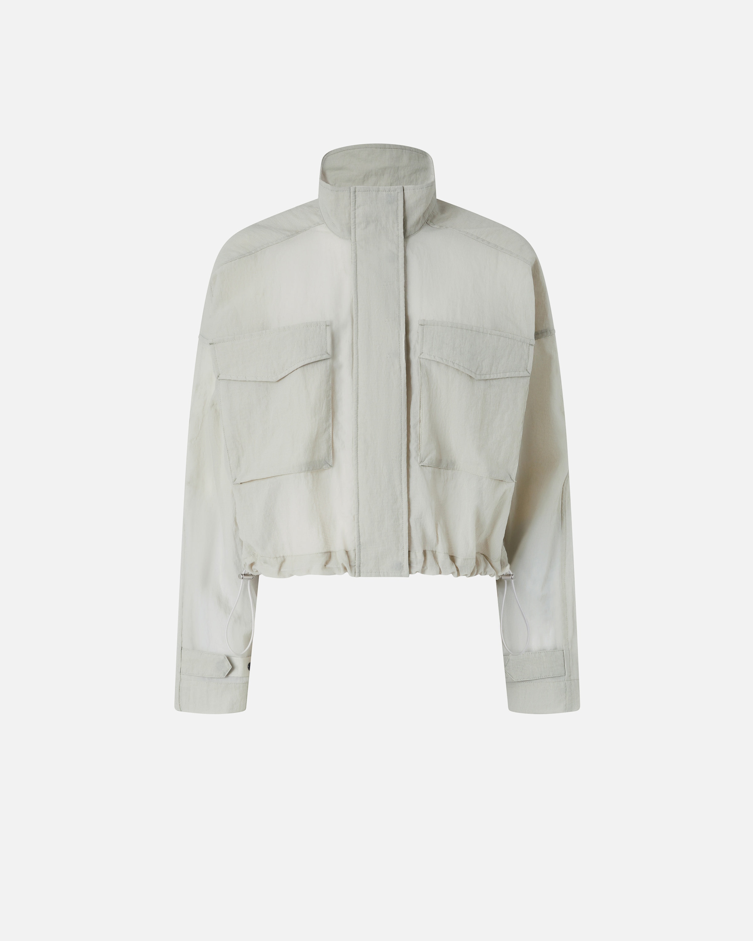 SHORT JACKET IN TECHNICAL ORGANZA-EFFECT FABRIC - 1