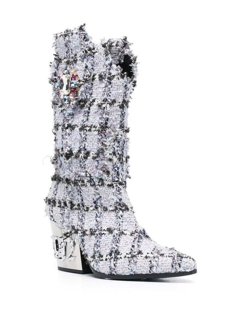 PHILIPP PLEIN Cowboy Gothic Plein 85mm boots outlook