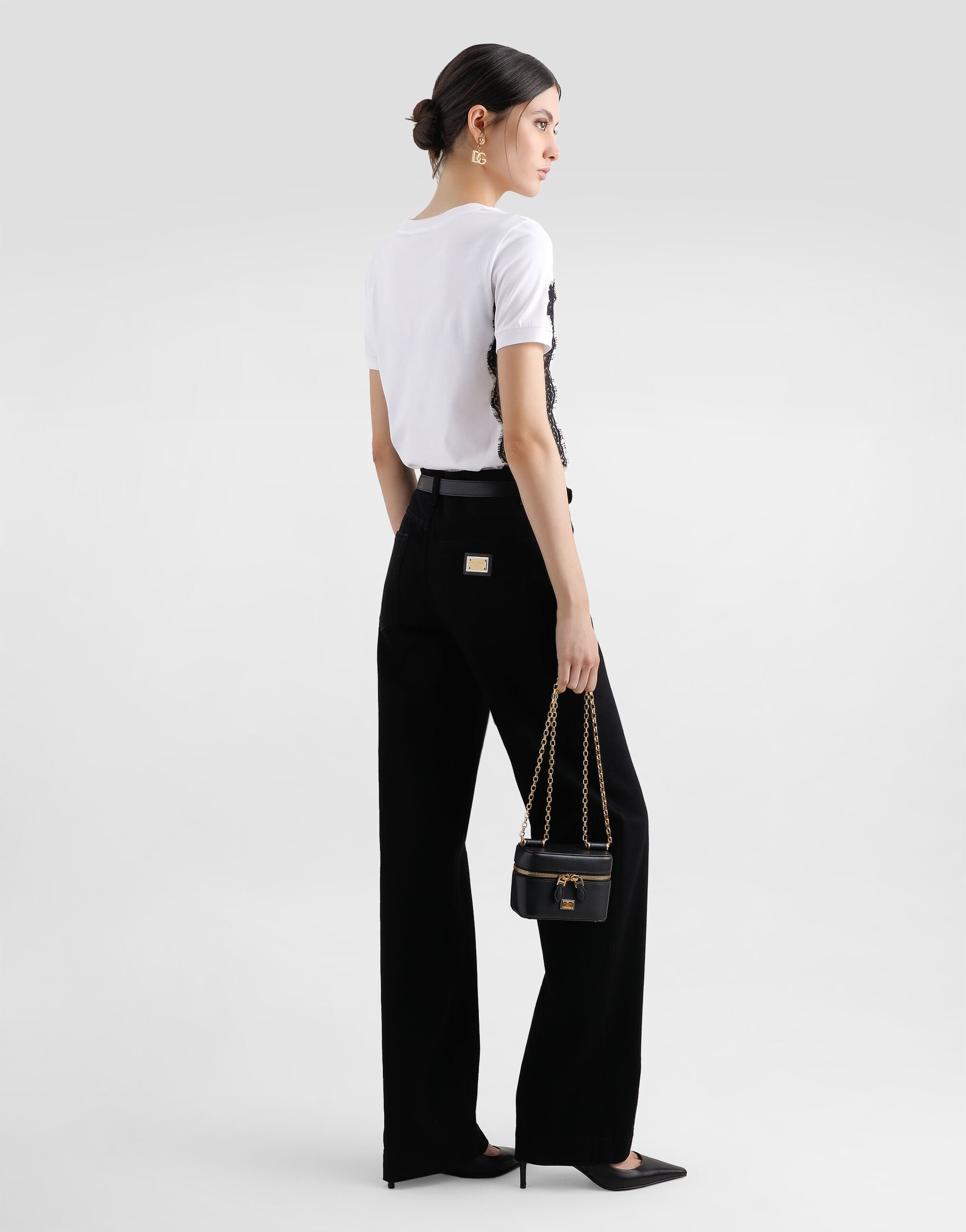 Loose denim jeans with pressed pleat - 3