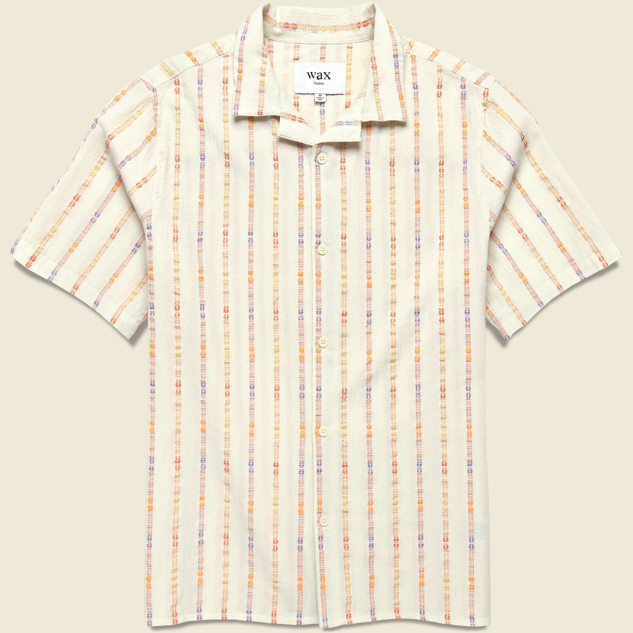 Multi Loom Stripe Didcot Shirt - Ecru - 1