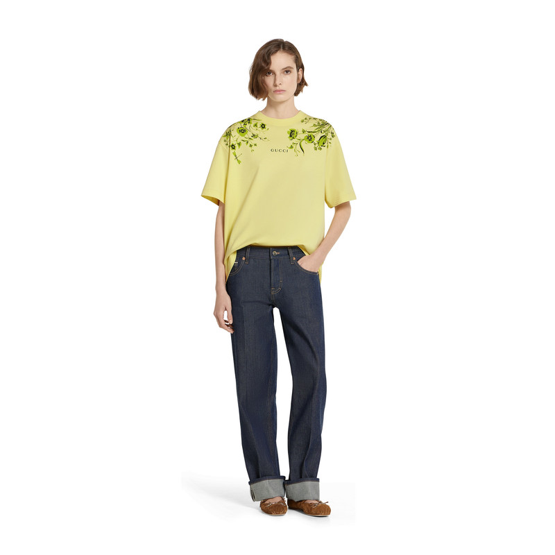 GUCCI Soft cotton jersey T-shirt with print outlook