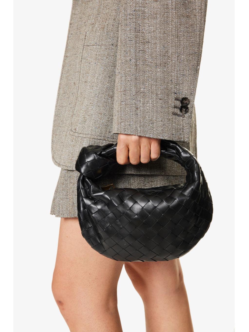 Mini Jodie Intrecciato leather top-handle bag - 3