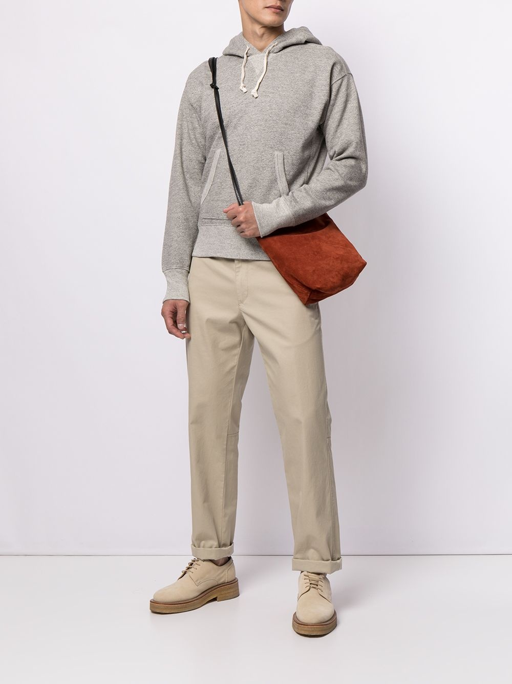 rib-edge drawstring hoodie - 2