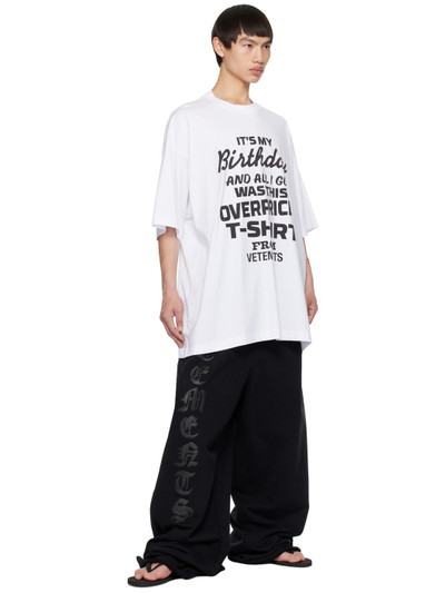 VETEMENTS White Printed T-Shirt outlook