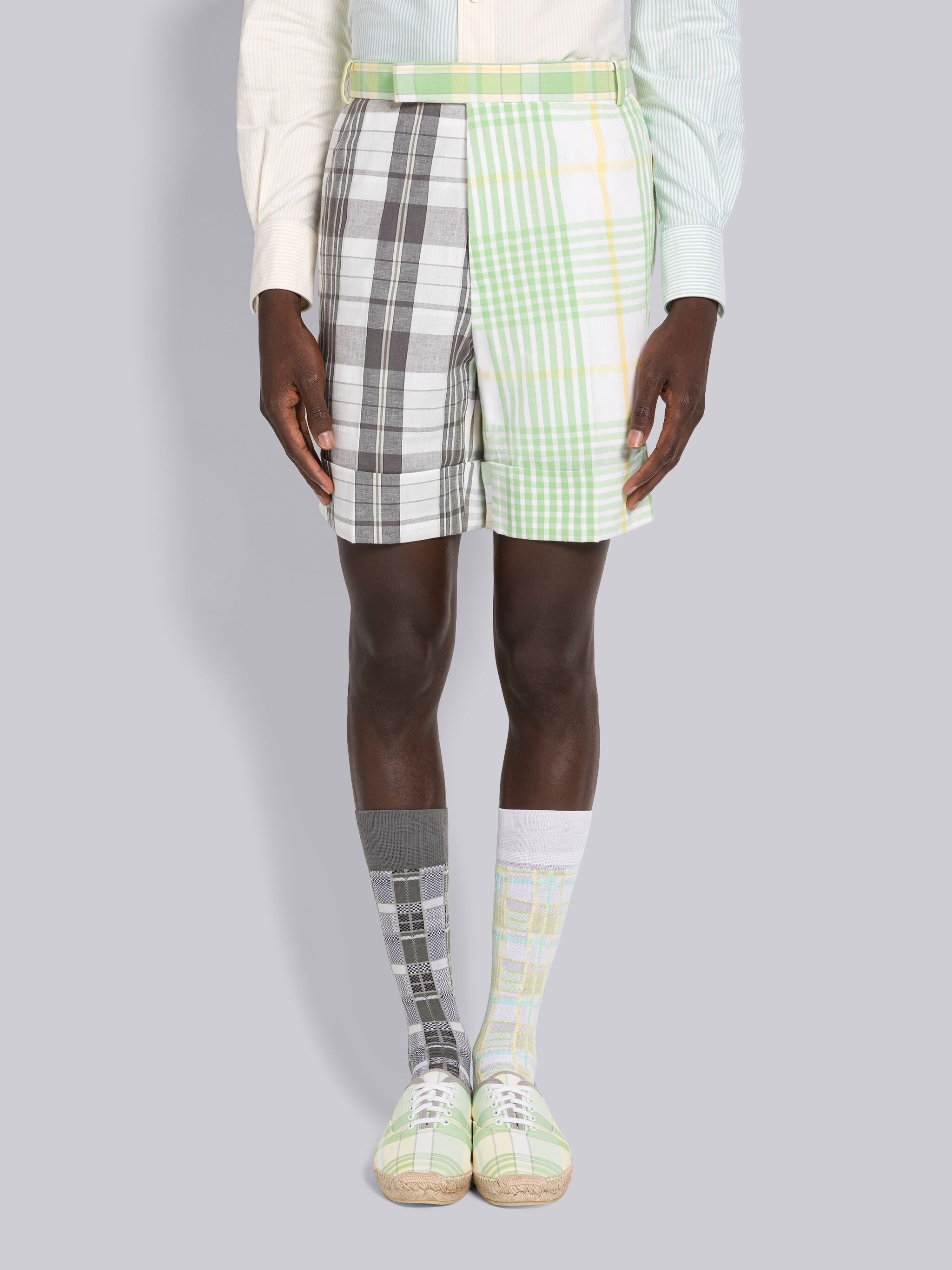 Fun-Mix Madras Check Beltloop Sack Short - 1