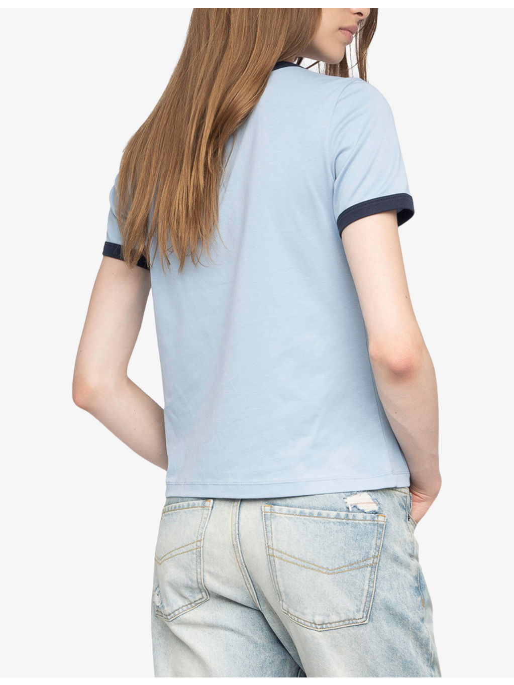 Rhinestone-Embellished Short-Sleeve Cotton T-Shirt - 4