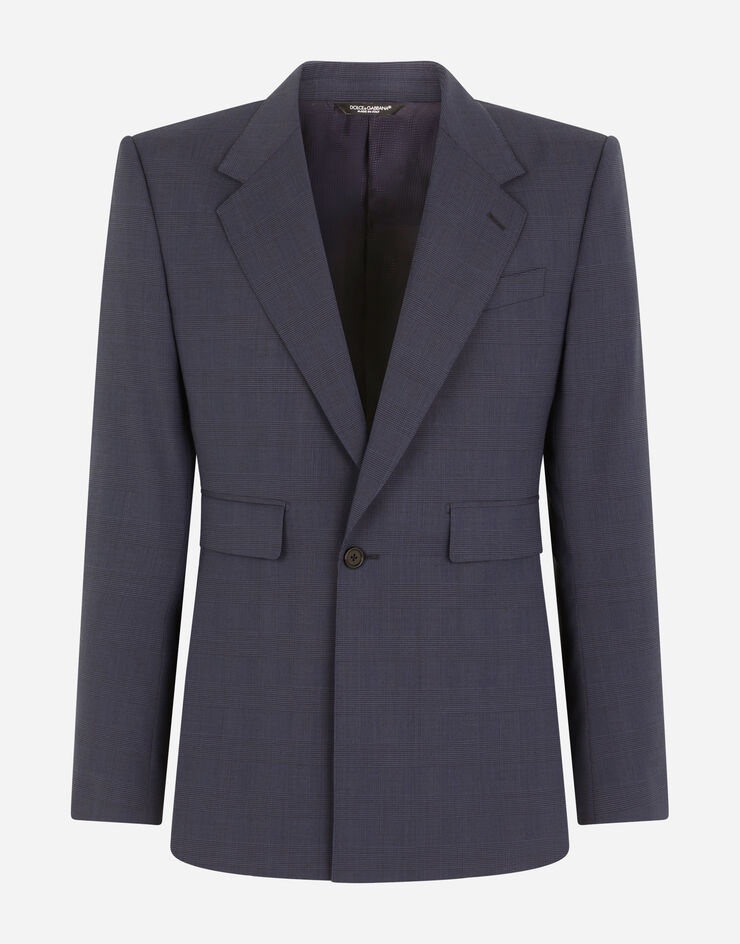 Stretch glen plaid wool Sicilia-fit suit - 1