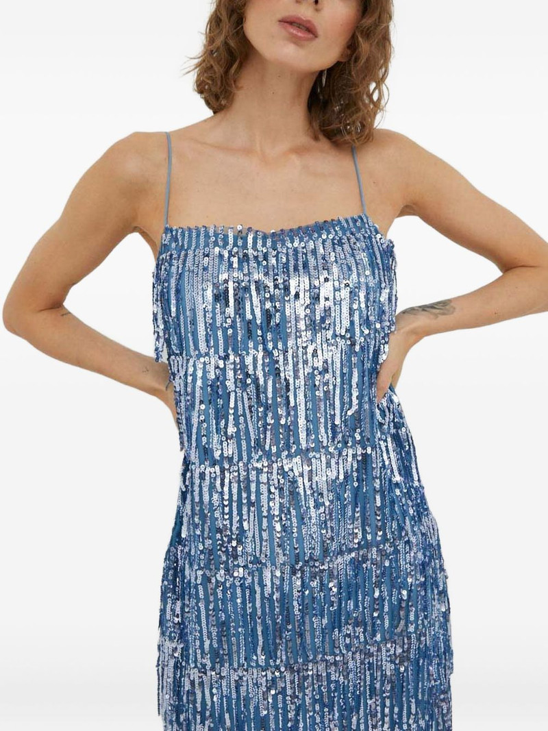 sequin fringed mini dress 4
