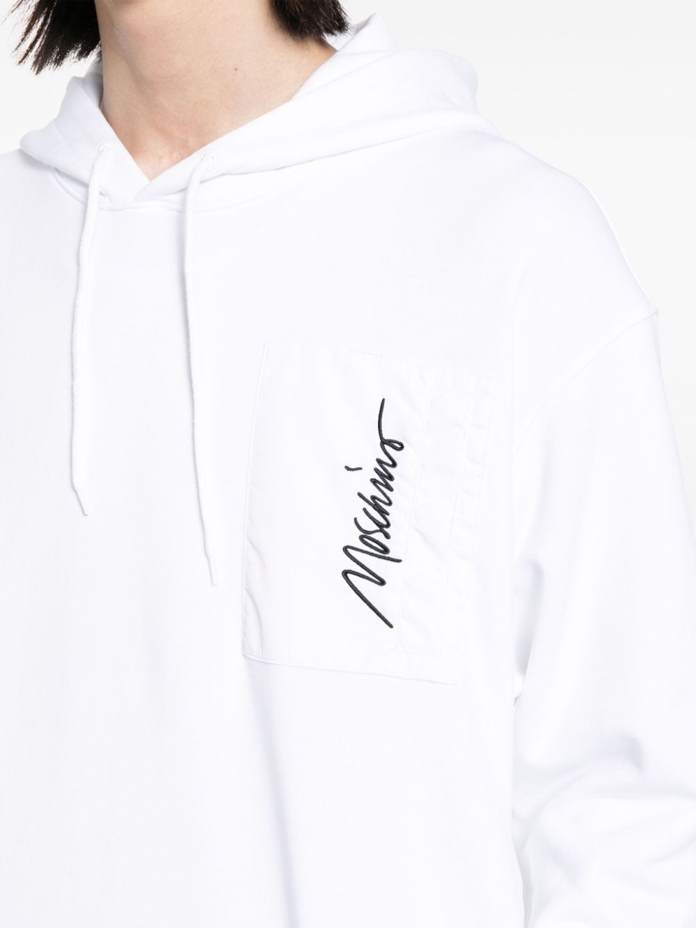 logo embroidered hoodie - 5