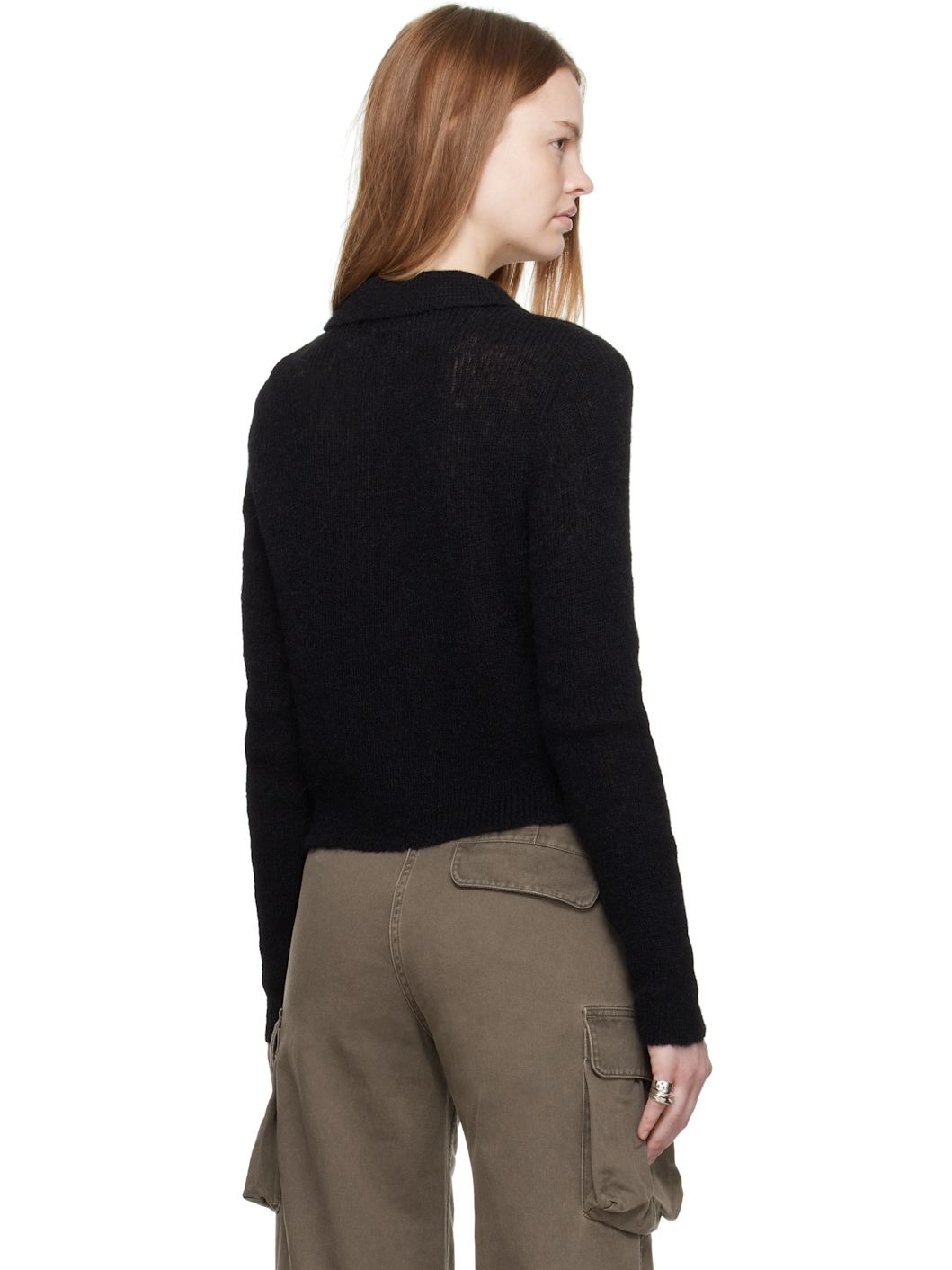 Black Mazzy Polo Cardigan - 3