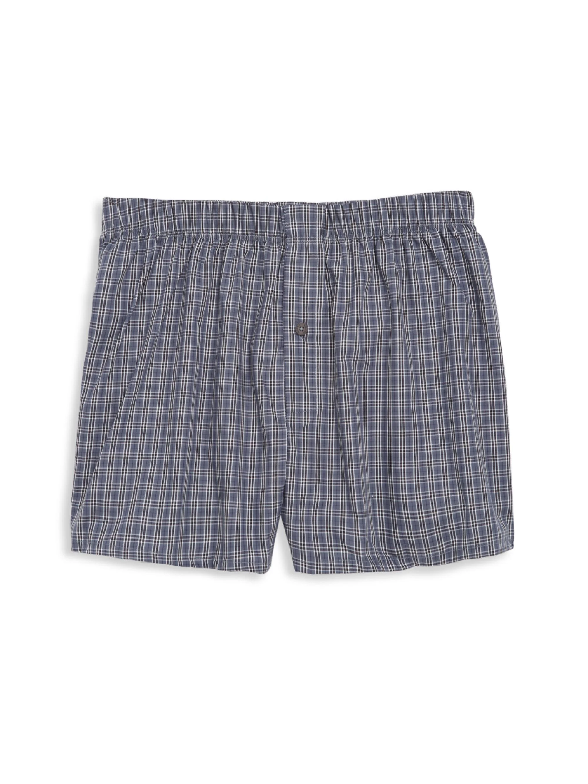 Fancy Woven Boxers - Grey Check - 1