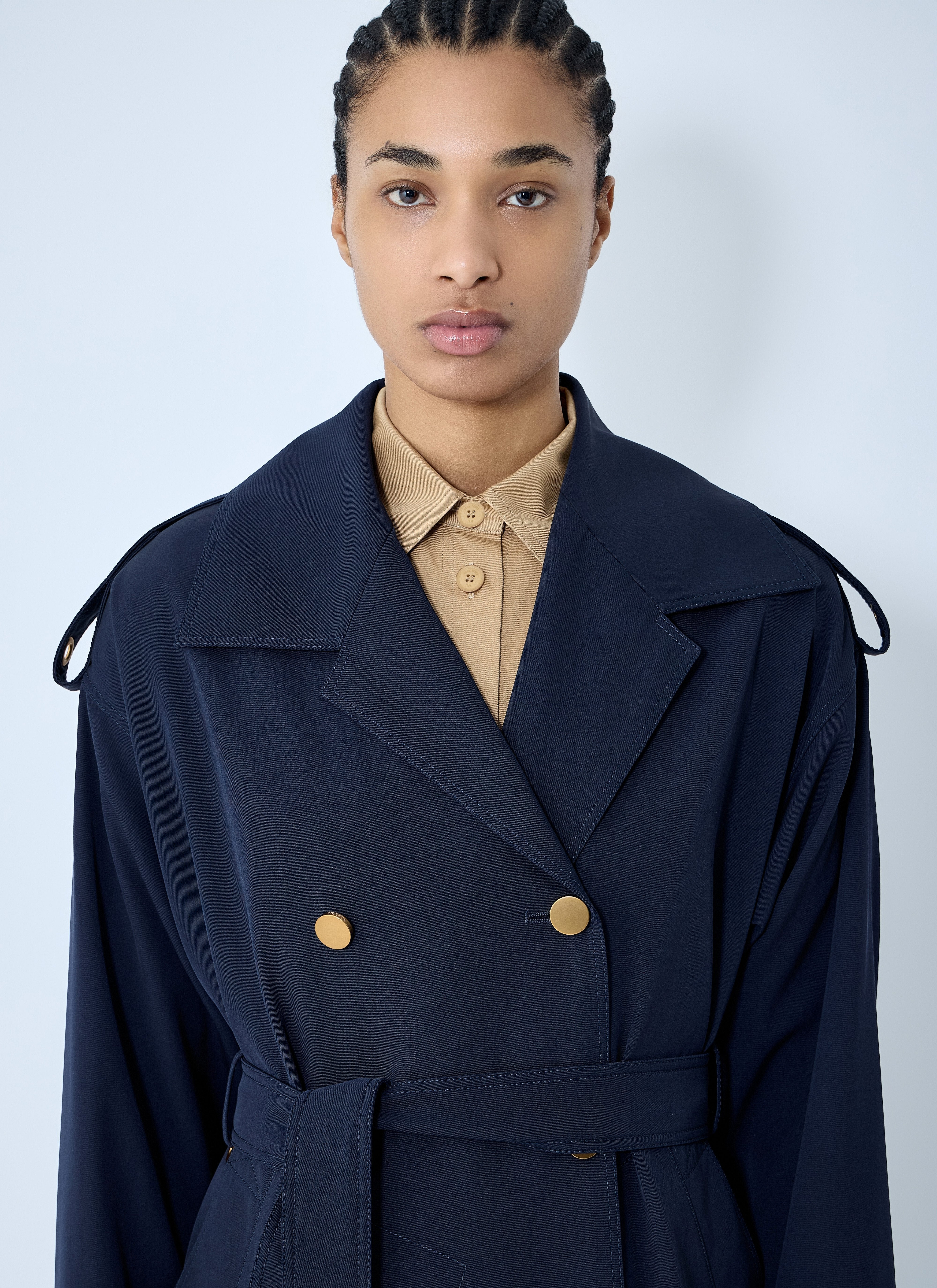 Max Mara Women Gabardine Wool Coat - 5