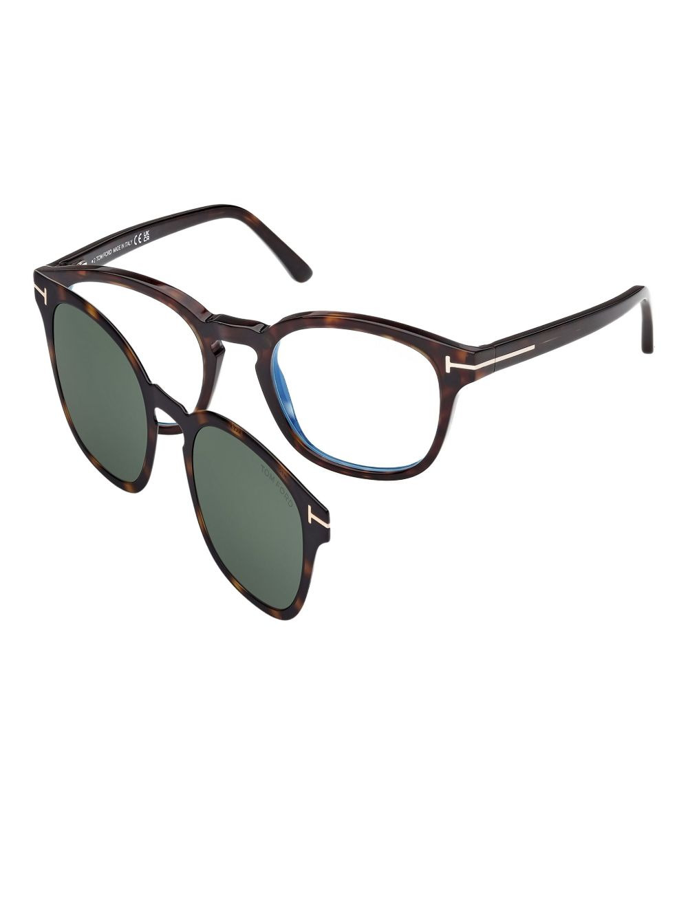 clip-on round glasses - 2