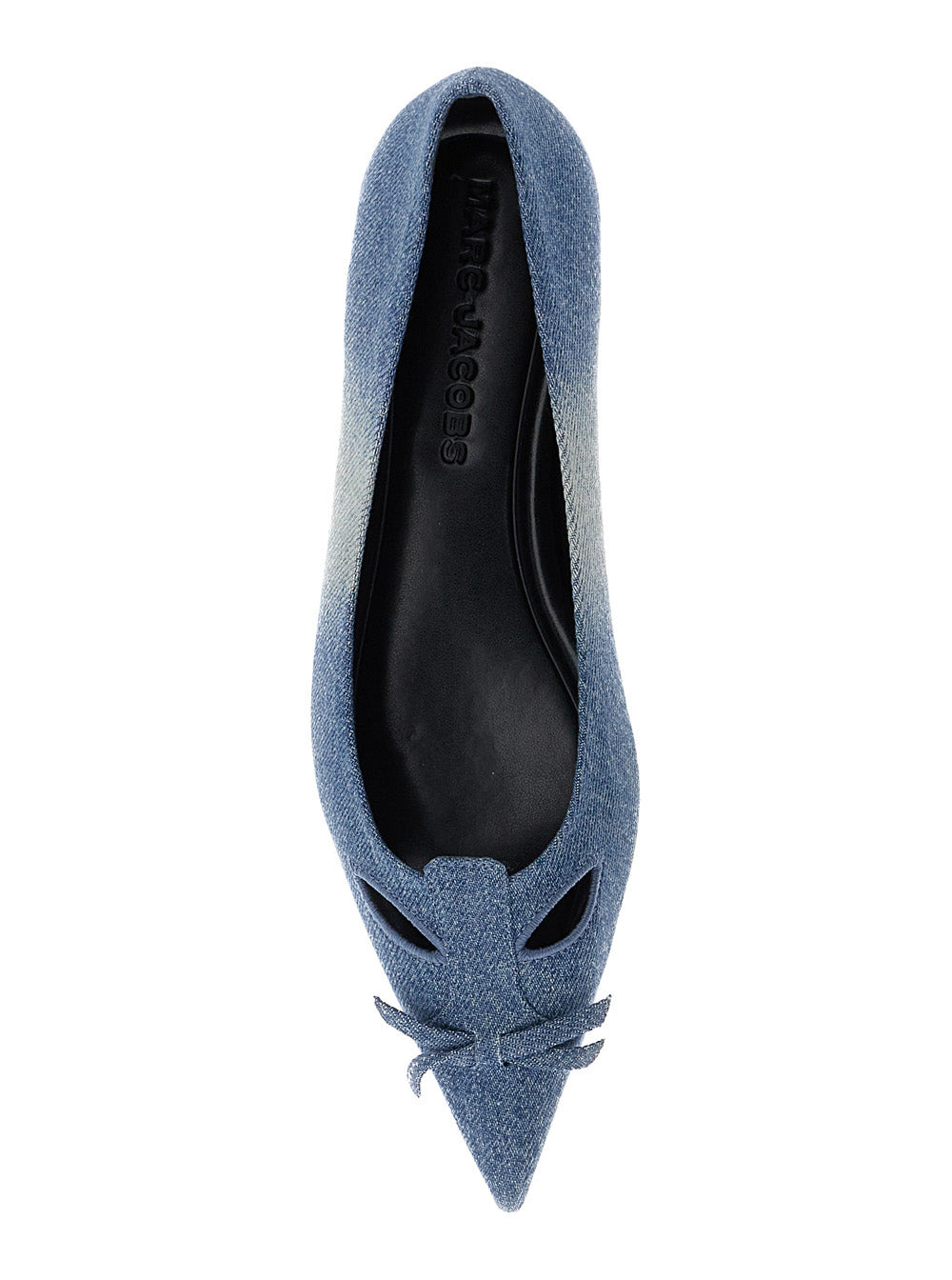 Marc Jacobs Women 'The Kat' Blue Ballerinas With Cut-Out Detail And Bow On The Front In Cotton Woman - 4