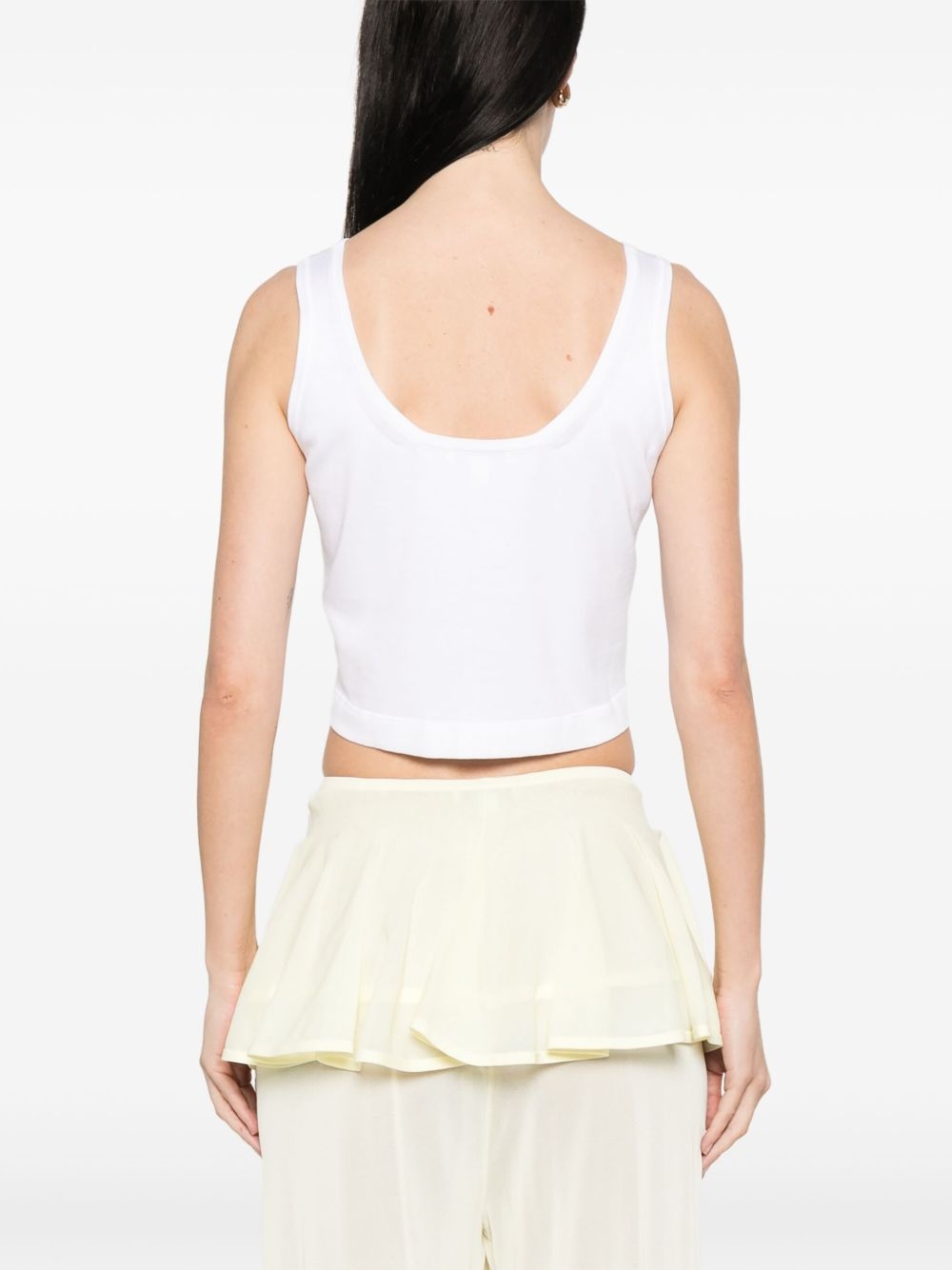 cropped cotton tank top - 4