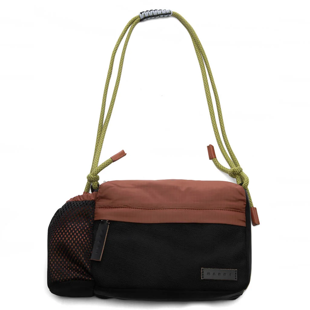 SHOPPING BAG - RUST/BLACK - 1