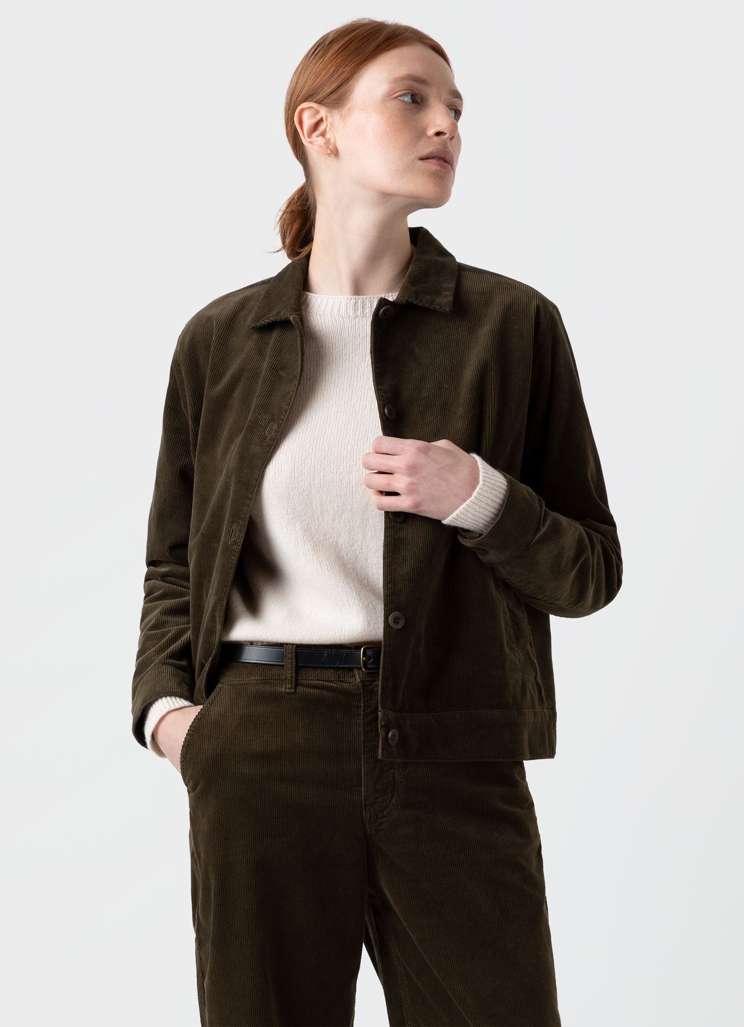 Corduroy Boxy Jacket - 1