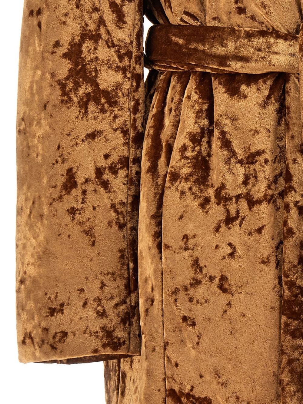crushed-velvet coat - 4