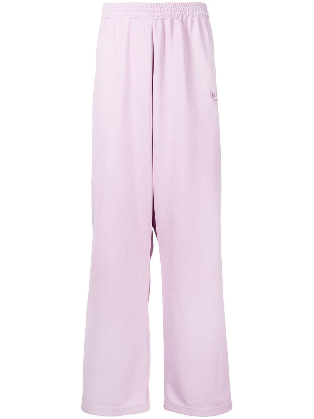 logo side-stripe wide leg track trousers - 1