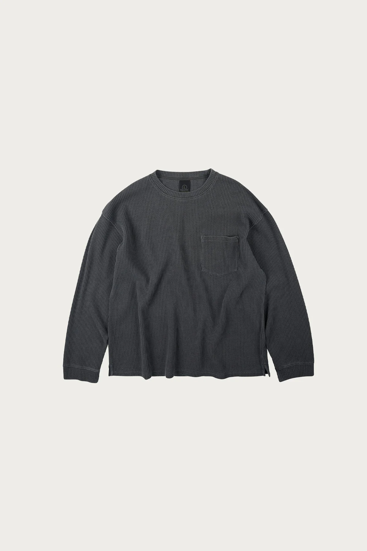 Pigment Dyeing Waffle Pocket Tee - Charcoal - 1
