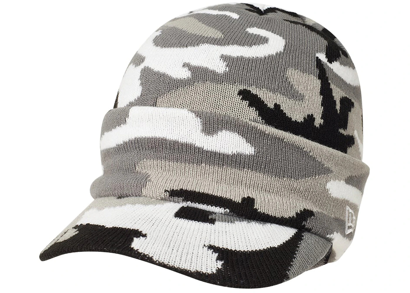 Palace New Era Peak Beanie Grey Camo - 1