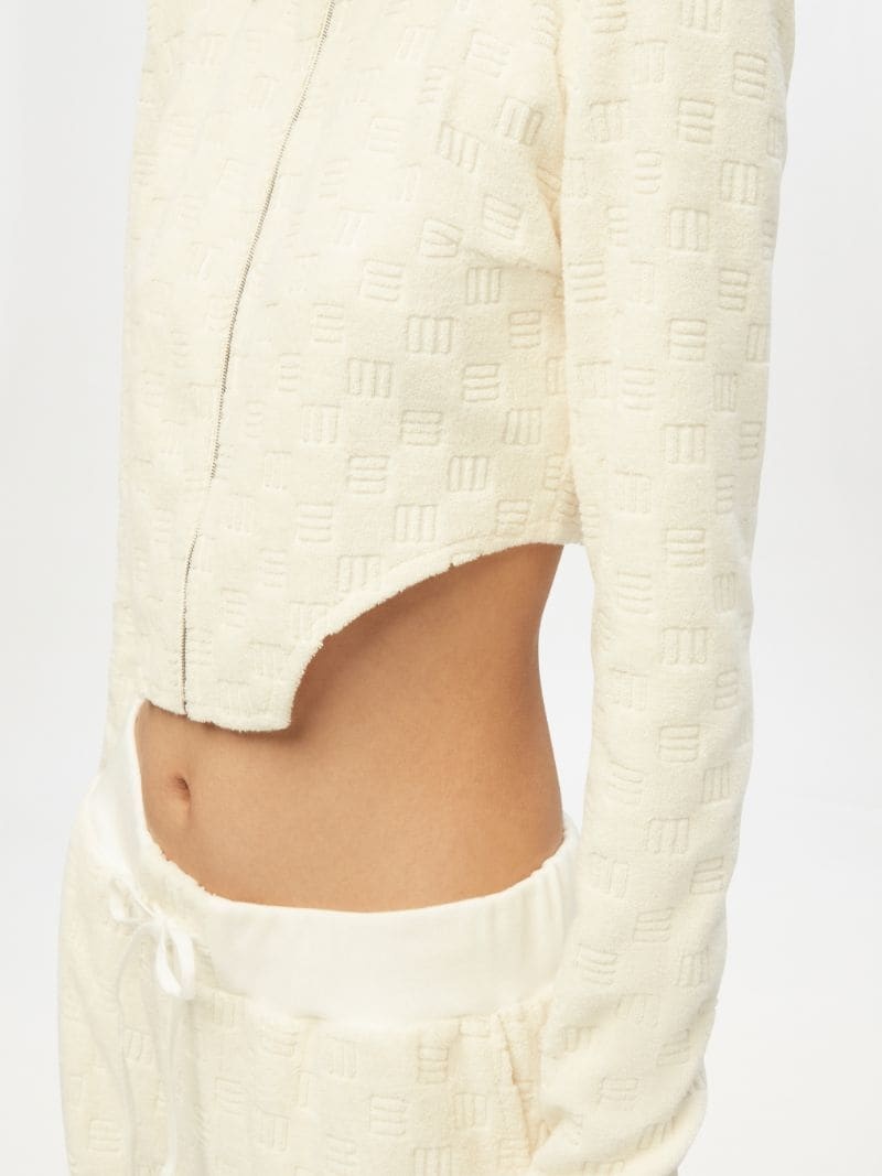 MONOGRAM ZIP UP FITTED TOP - 6