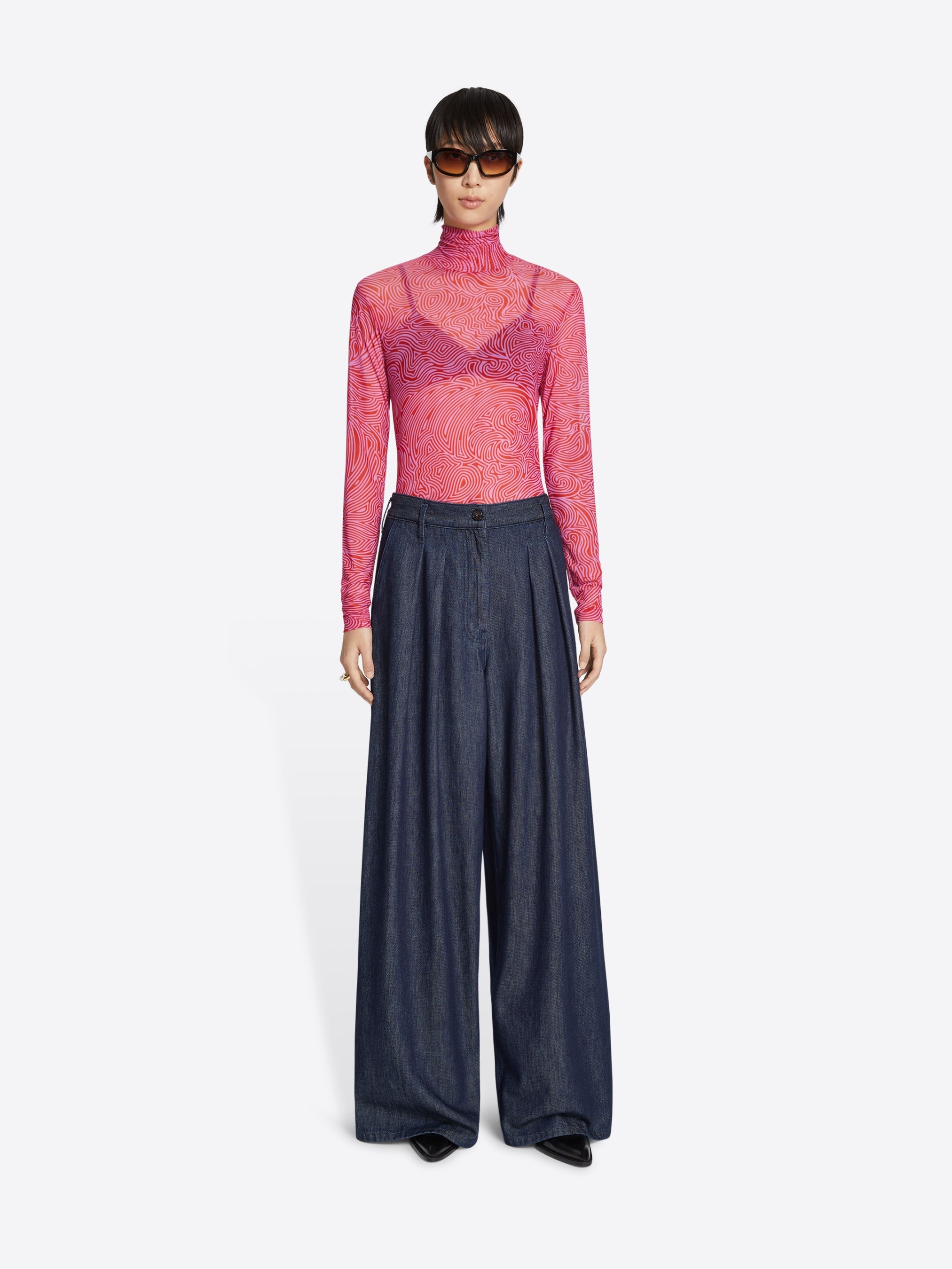 SHEER TURTLENECK TEE - 2