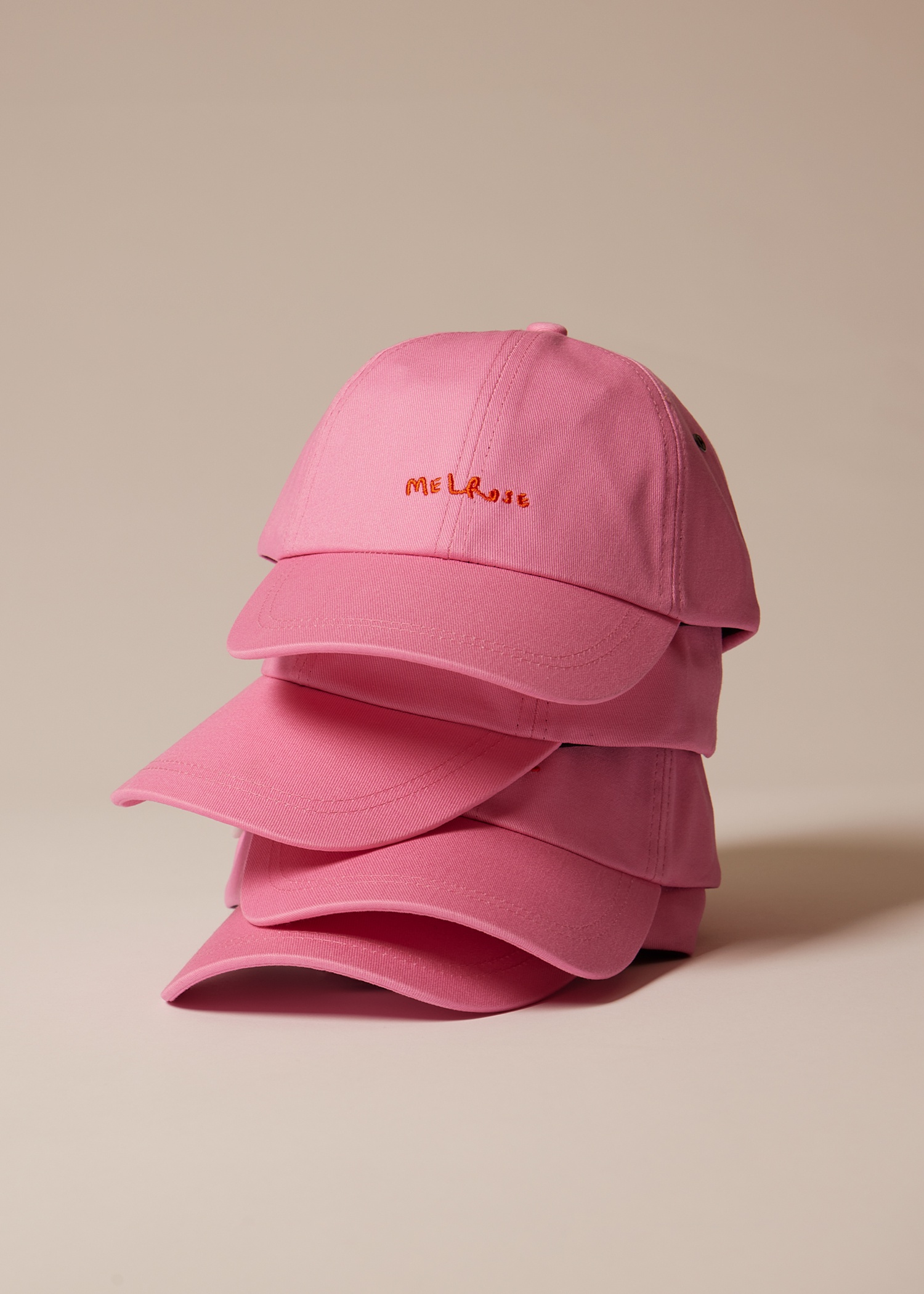Pink 'Melrose' Embroidered Cap - 3