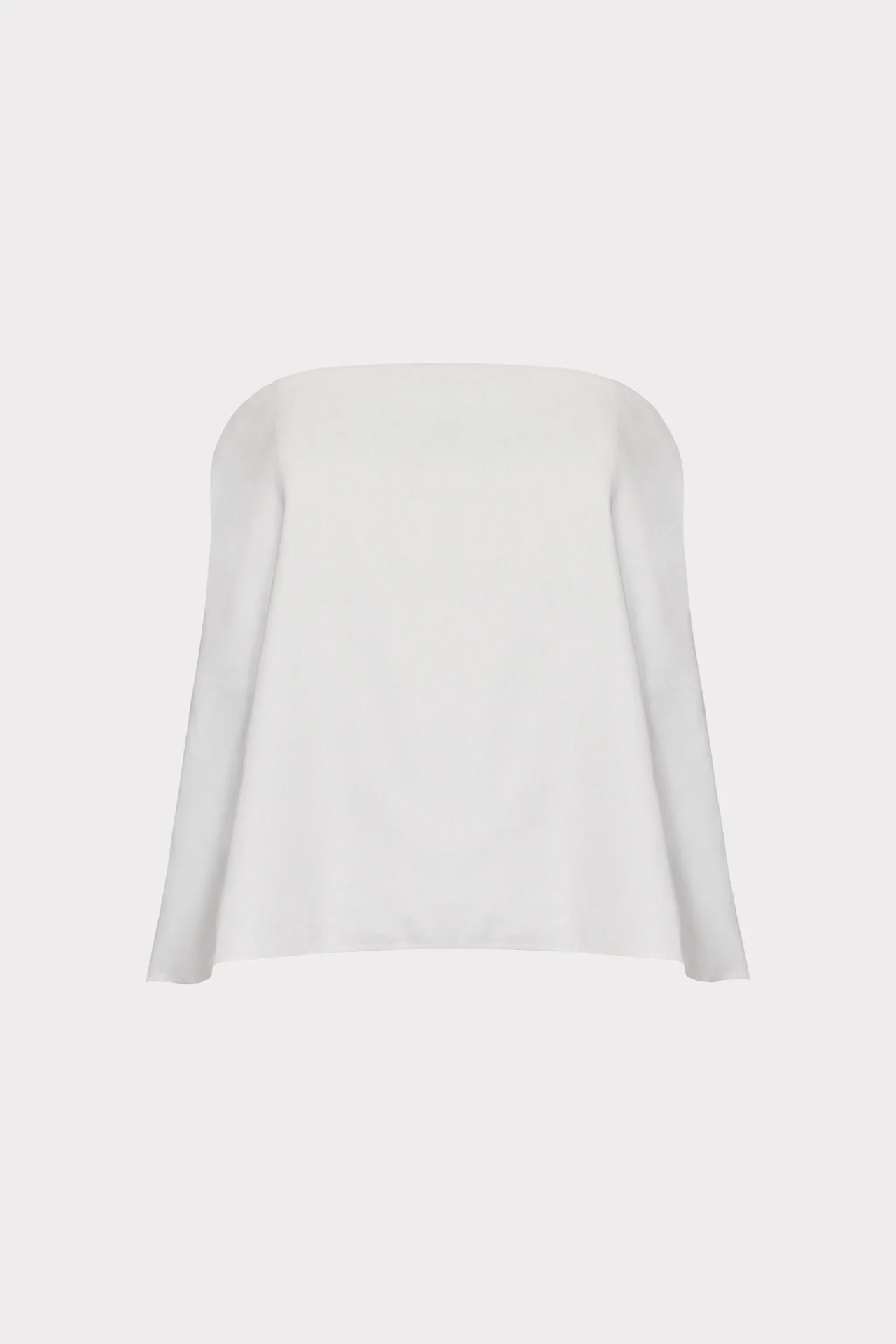 Solid Linen Strapless Top - 1