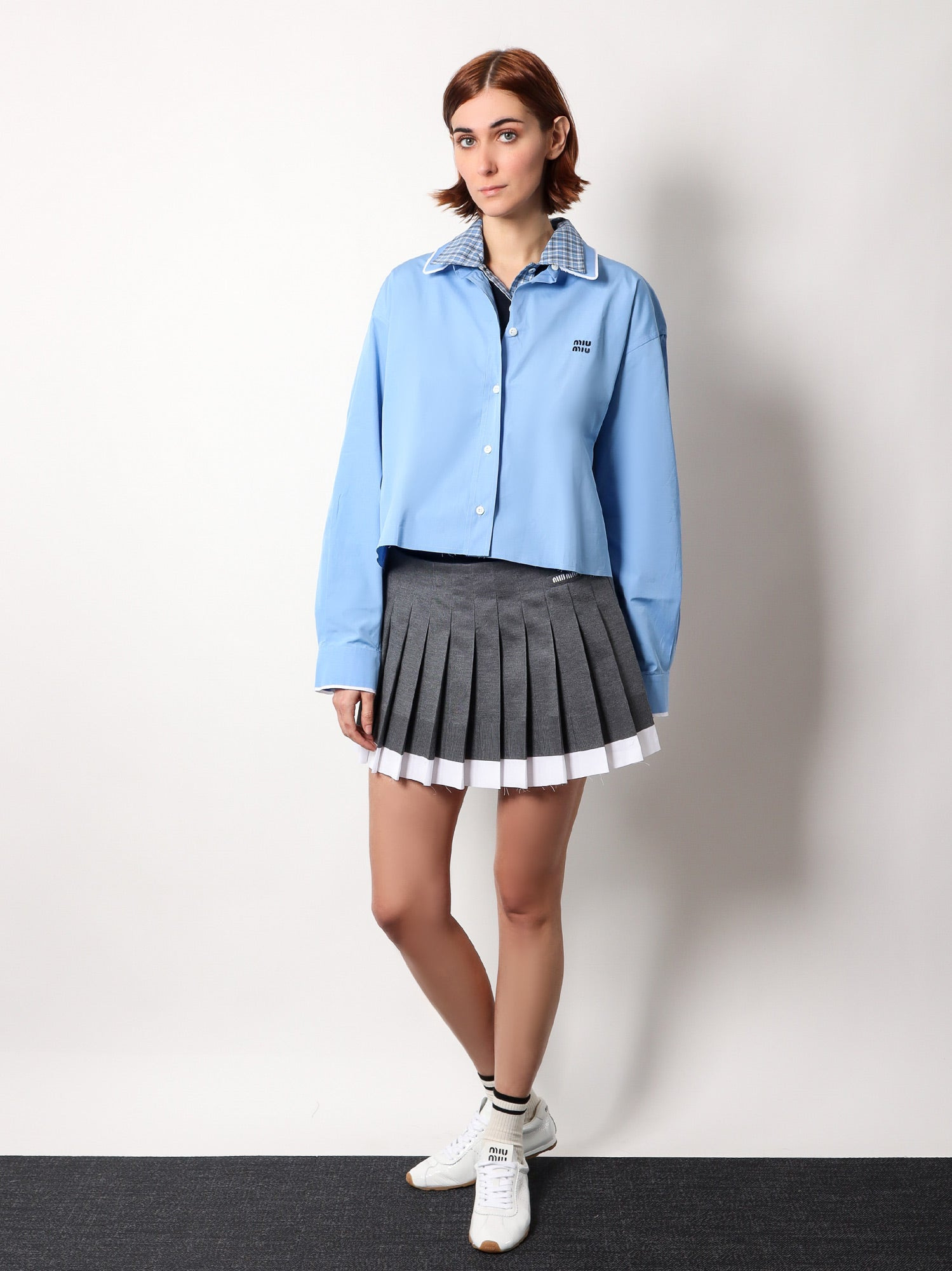 Miu Miu Recycled Silk Pleated Skirt - 2