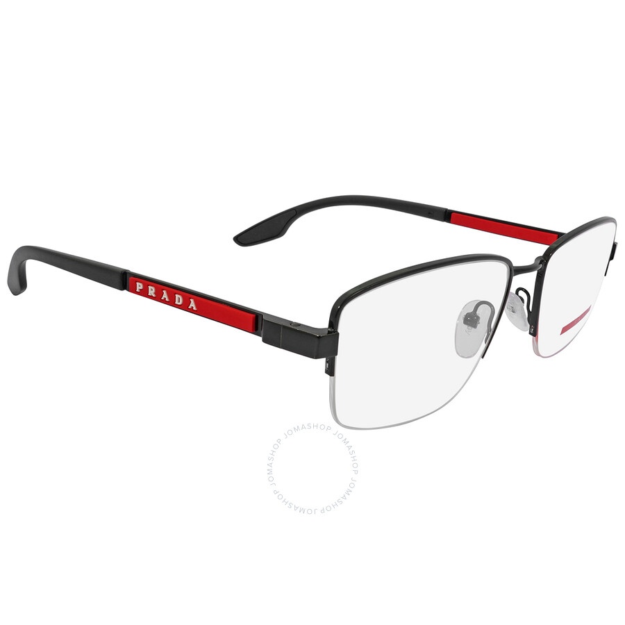 Prada Linea Rossa Demo Rectangular Men's Eyeglasses PS 51OV 1AB1O1 56 - 2