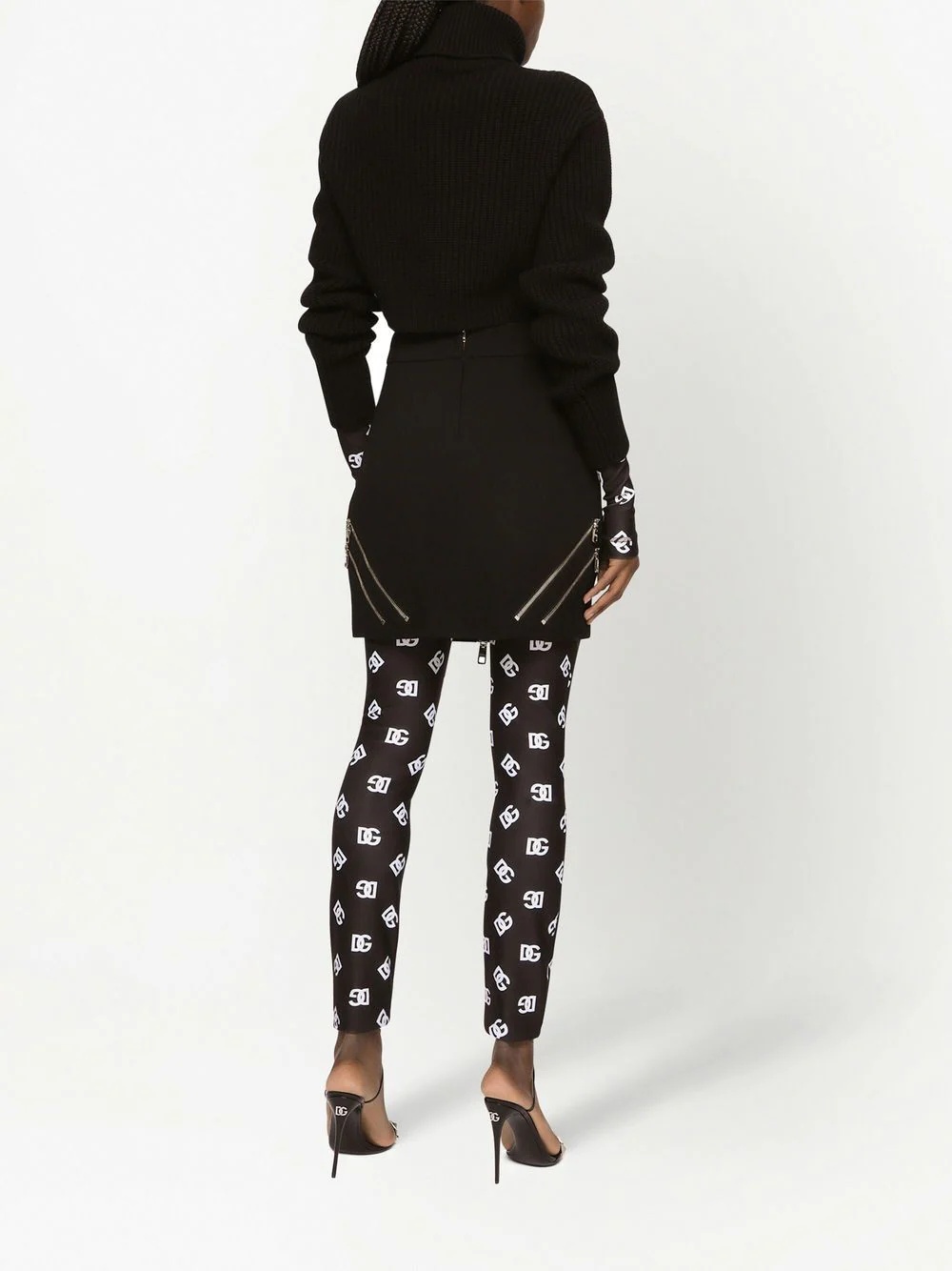 zip detail mini skirt - 4