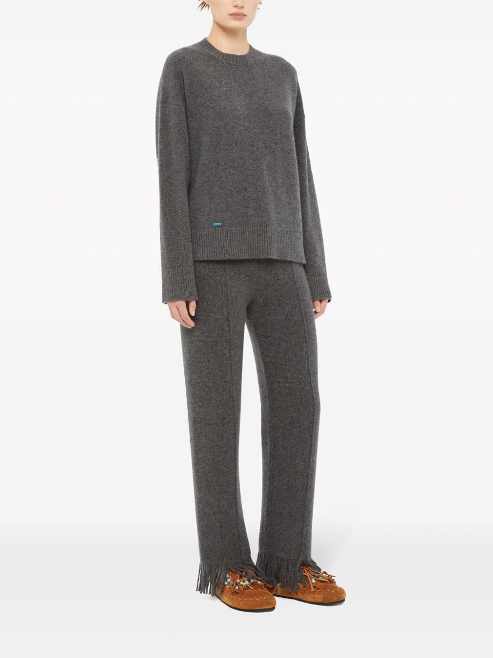 crew-neck cashmere-silk blend jumper - 3