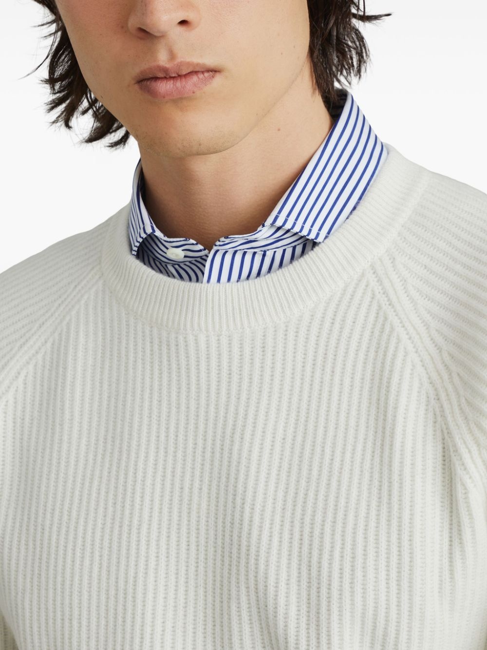 ribbed crew-neck jumper - 5