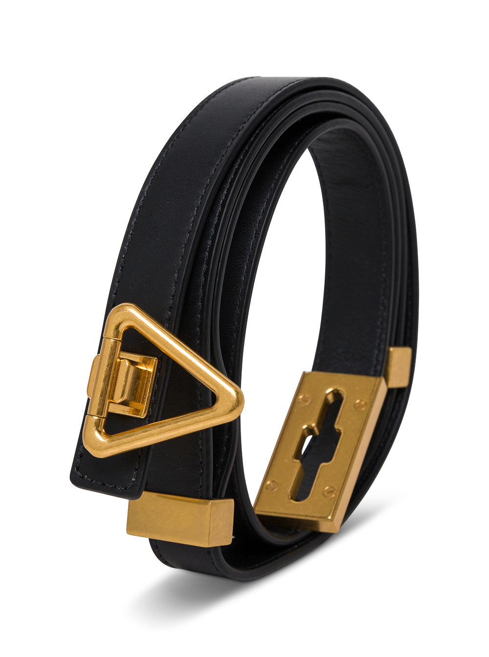 Bottega Veneta Women Blacktriangular Belt In Leather Woman - 3
