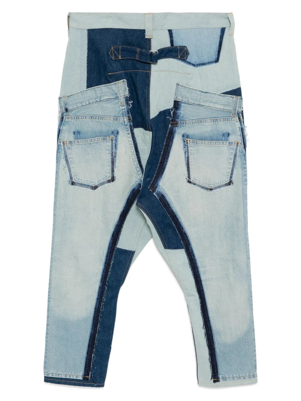 PATCHWORK PANELLED JEANS - 2