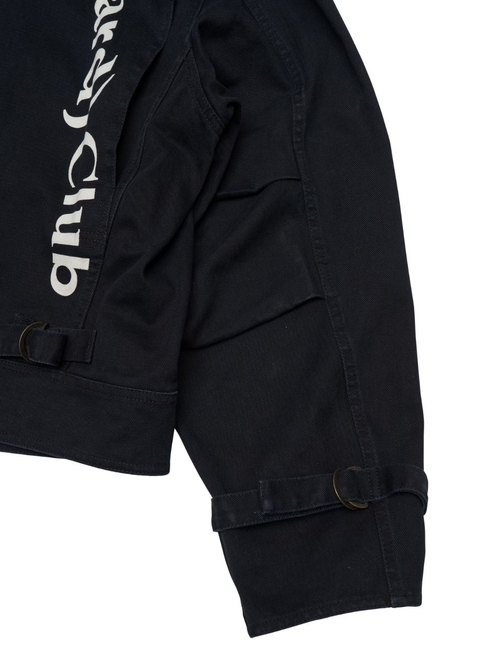 logo-print cotton jacket - 4