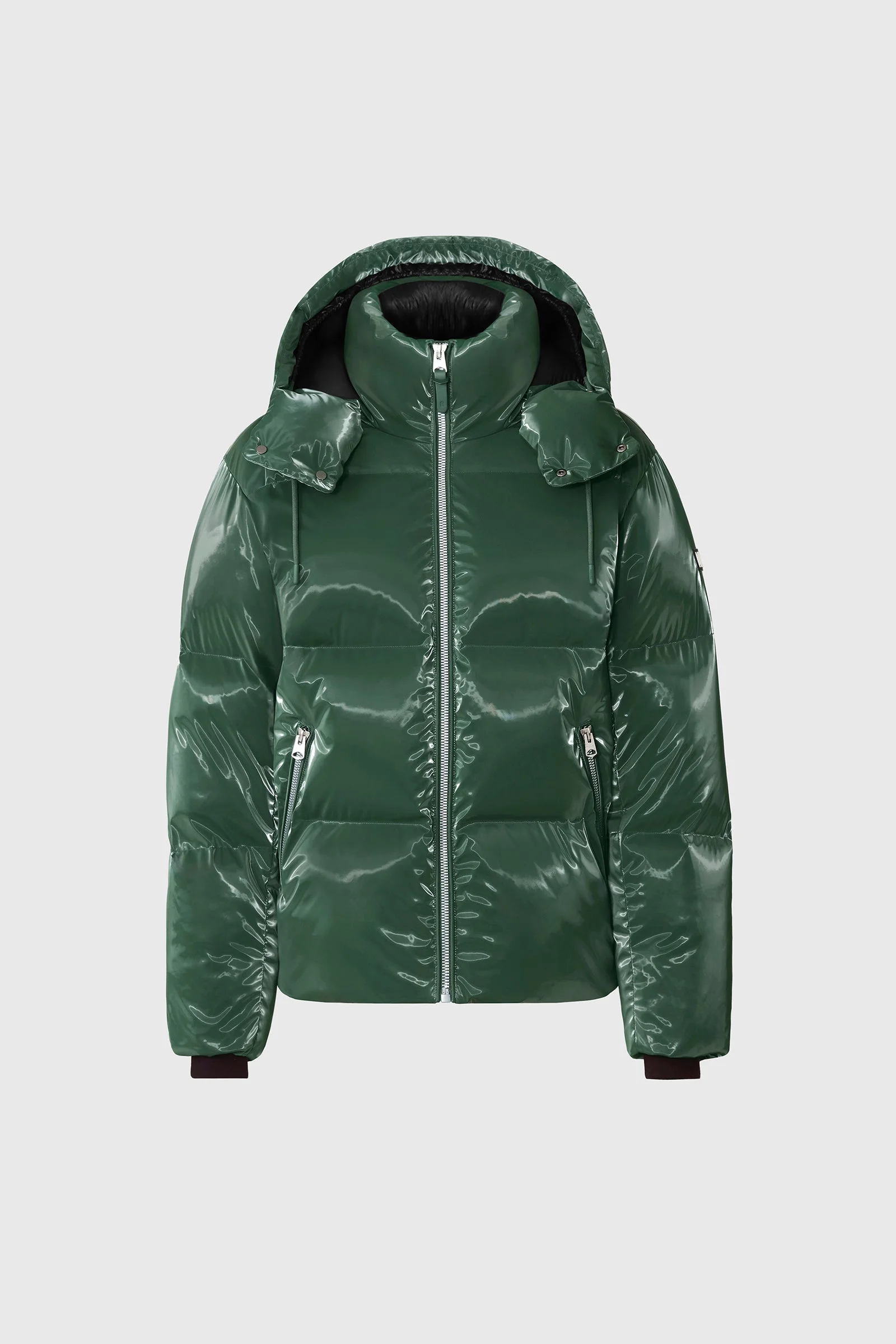 KENT-GLO High-Gloss Hooded Down Jacket - 1