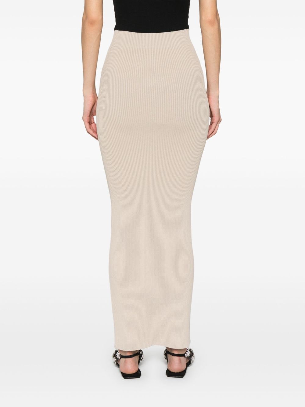ribbed midi skirt - 4
