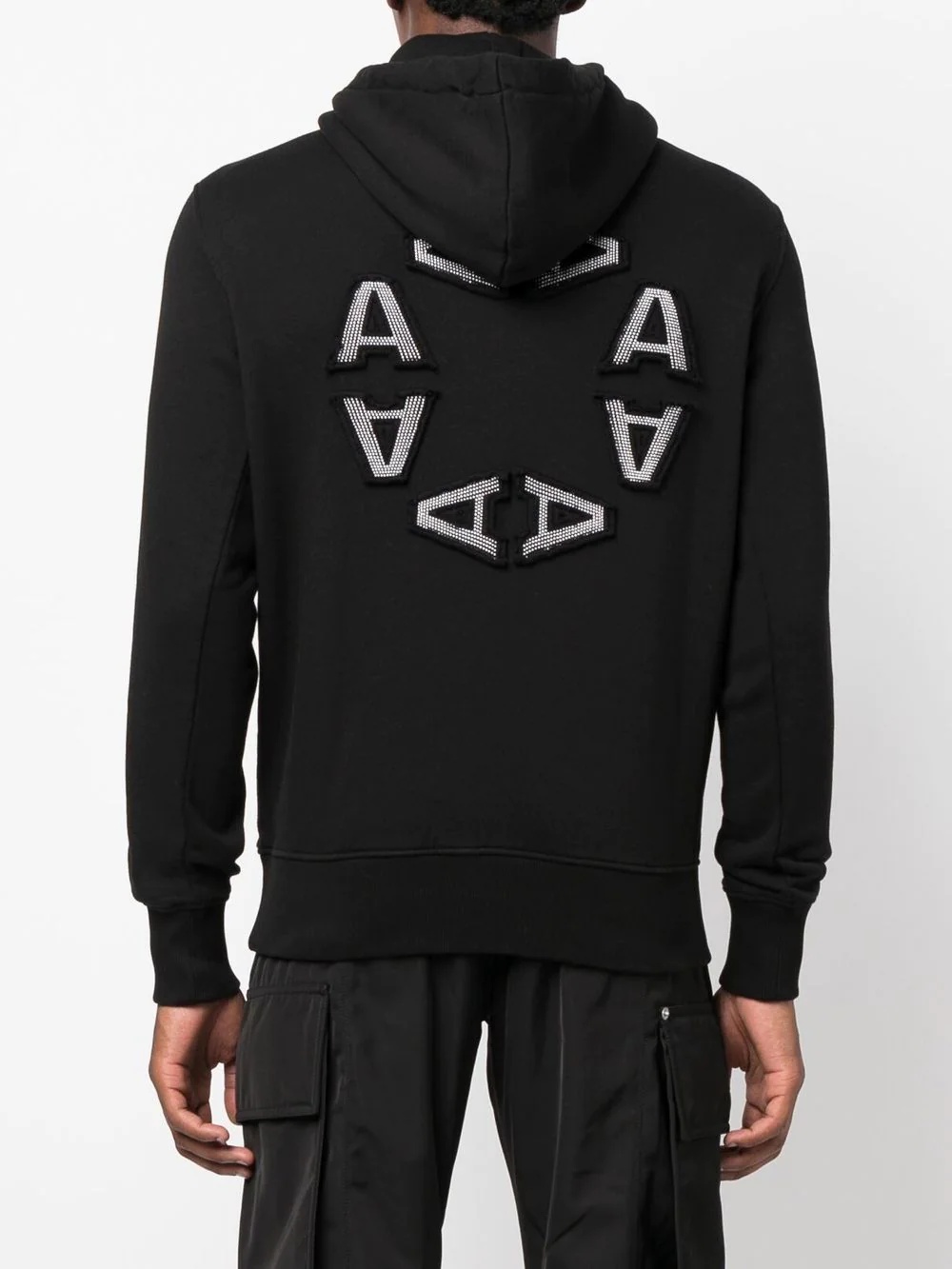 studded-logo detail hoodie - 5