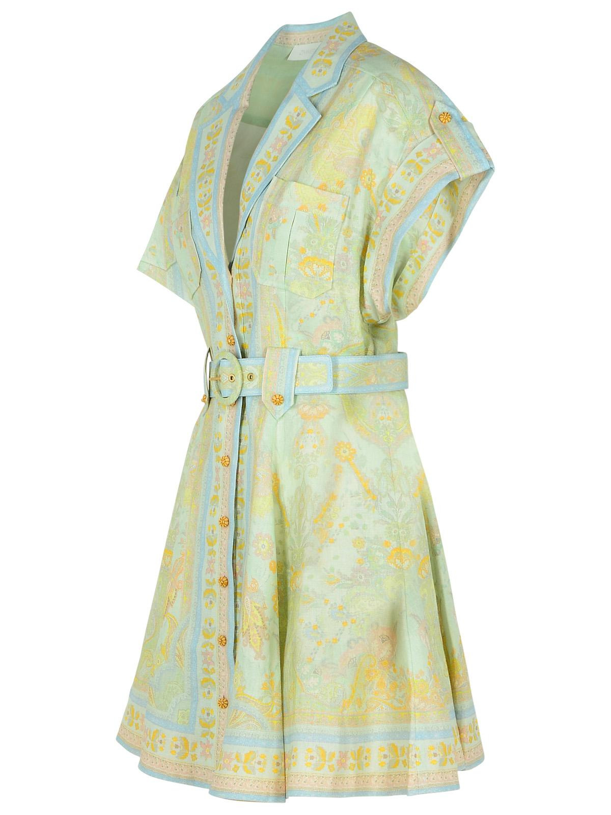Zimmermann 'Acacia' Light Green Linen Dress Women - 2