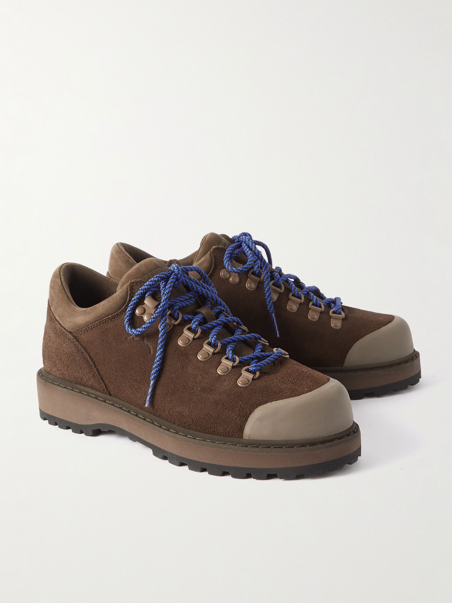 Cornaro Rubber-Trimmed Suede Sneakers Dark brown - 4