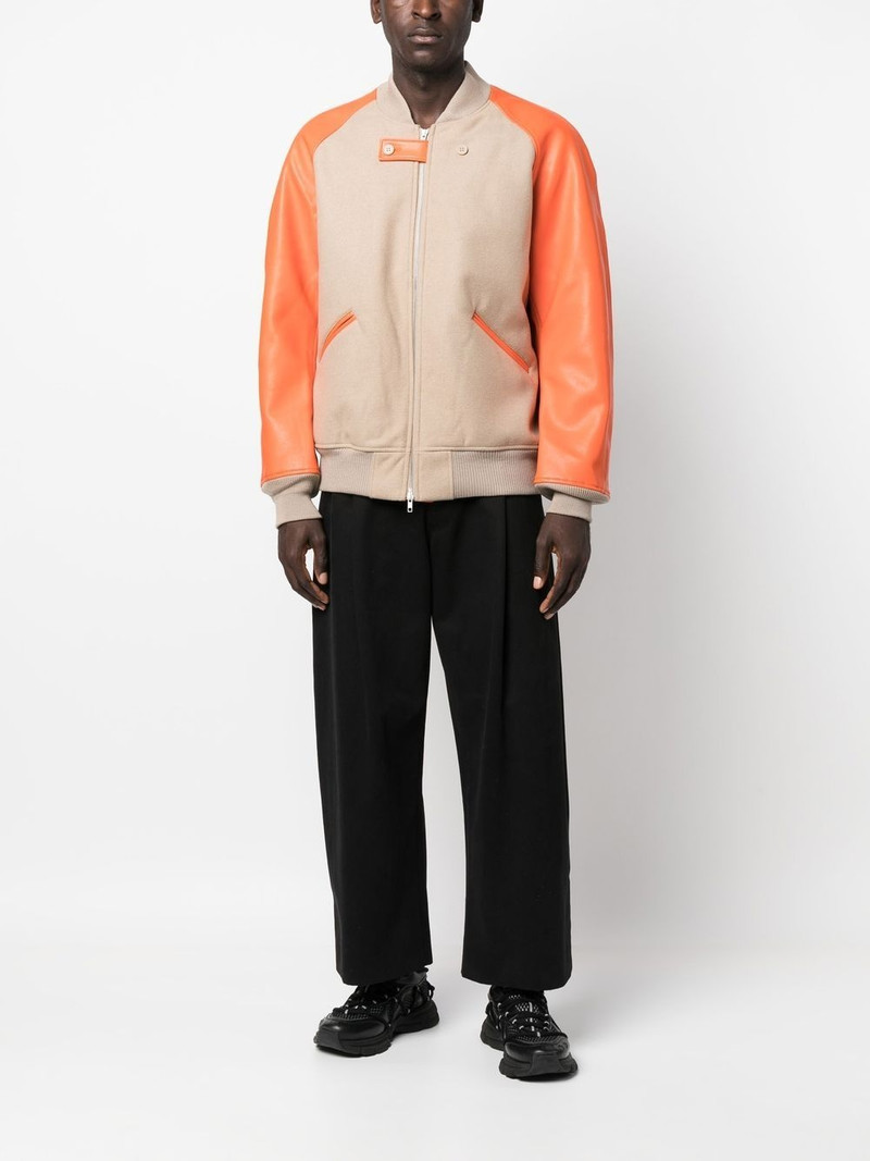 Y-3 contrasting-panel bomber jacket outlook