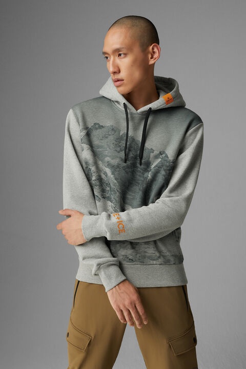Covell Hoodie in Light gray melange - 2