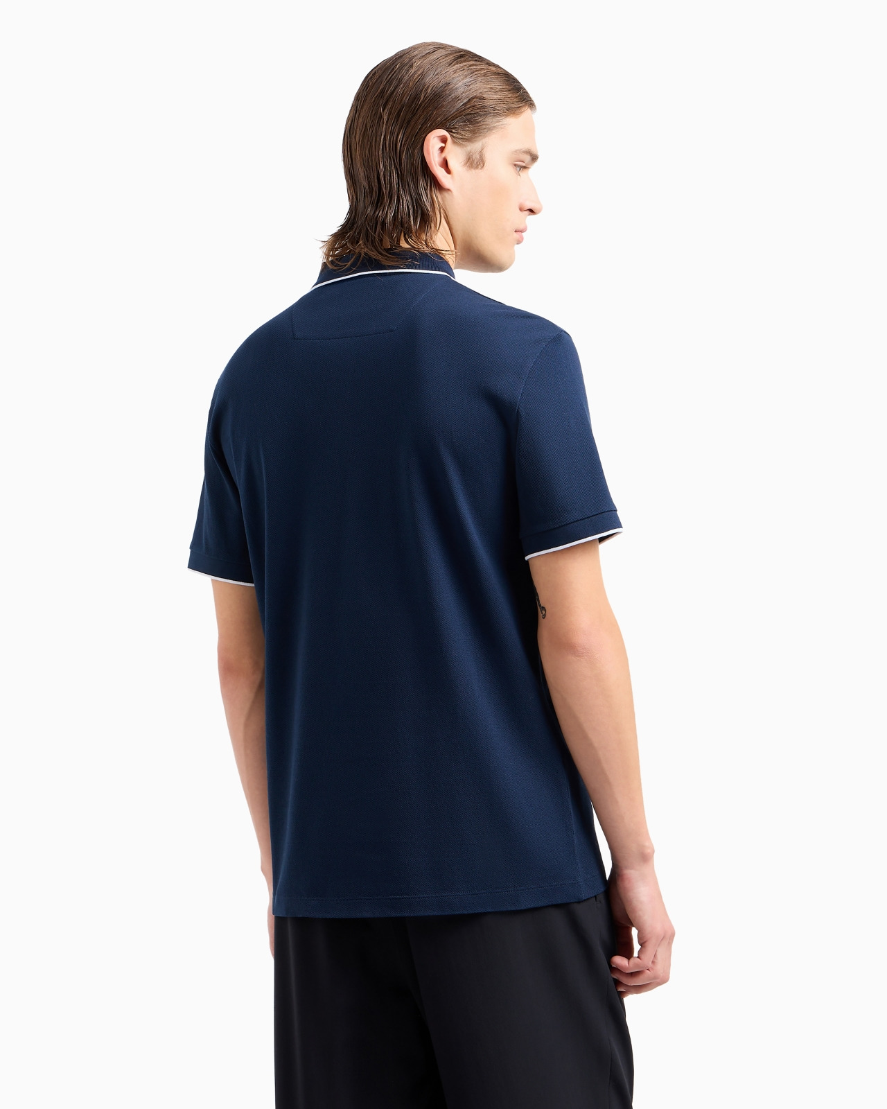 Piqué polo shirt in lisle cotton yarn - 3