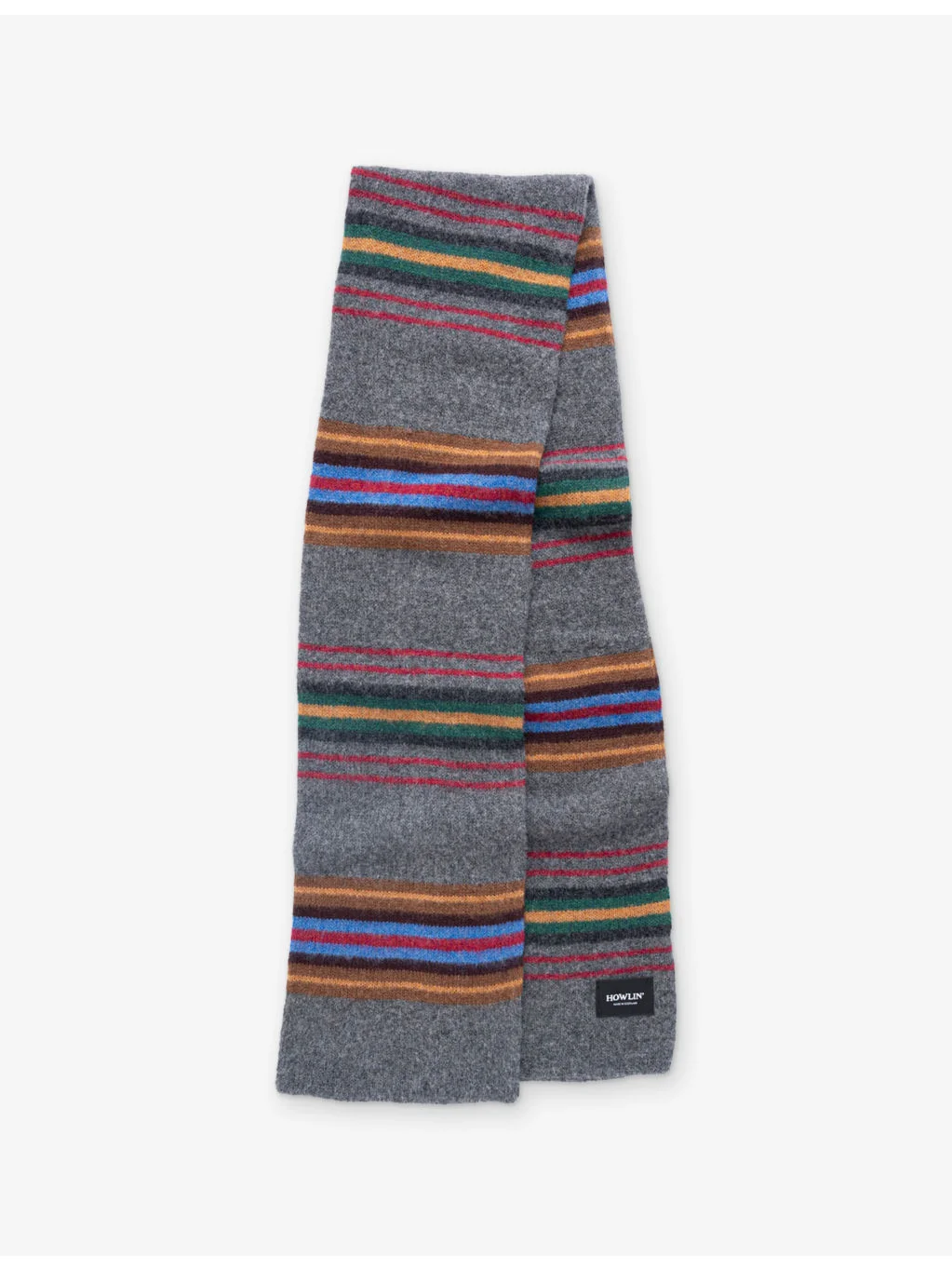 College Fun Striped Wool Scarf - 1