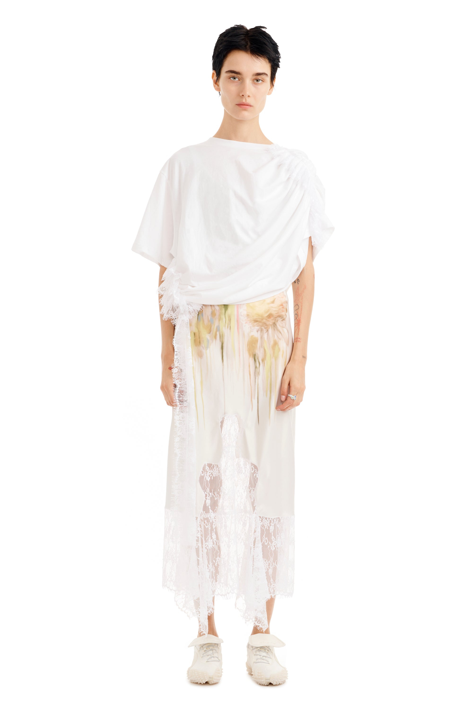 WHITE LACE EVA TEE - 9