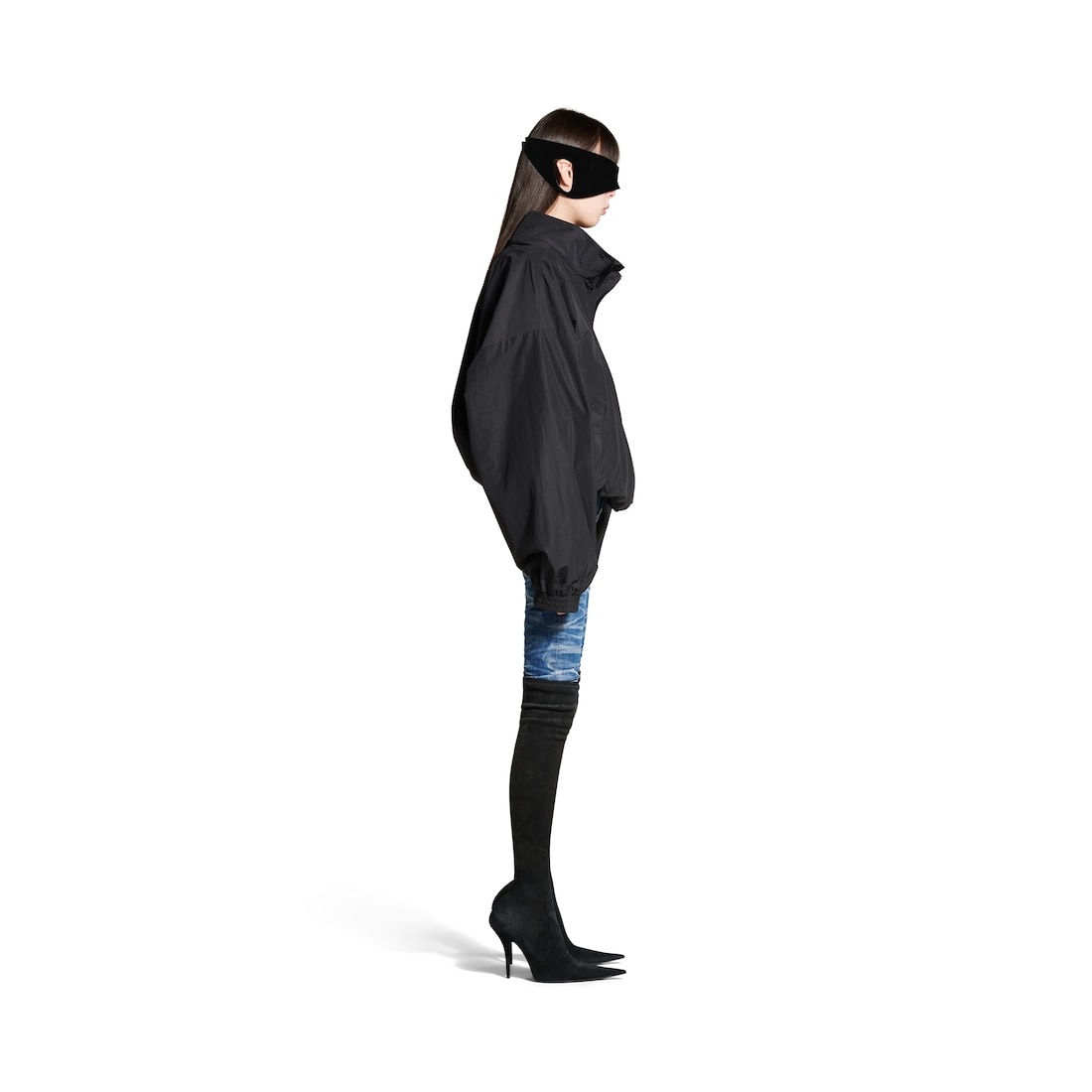 Women's Loop Sports Icon Off Shoulder Jacket in Black - 3